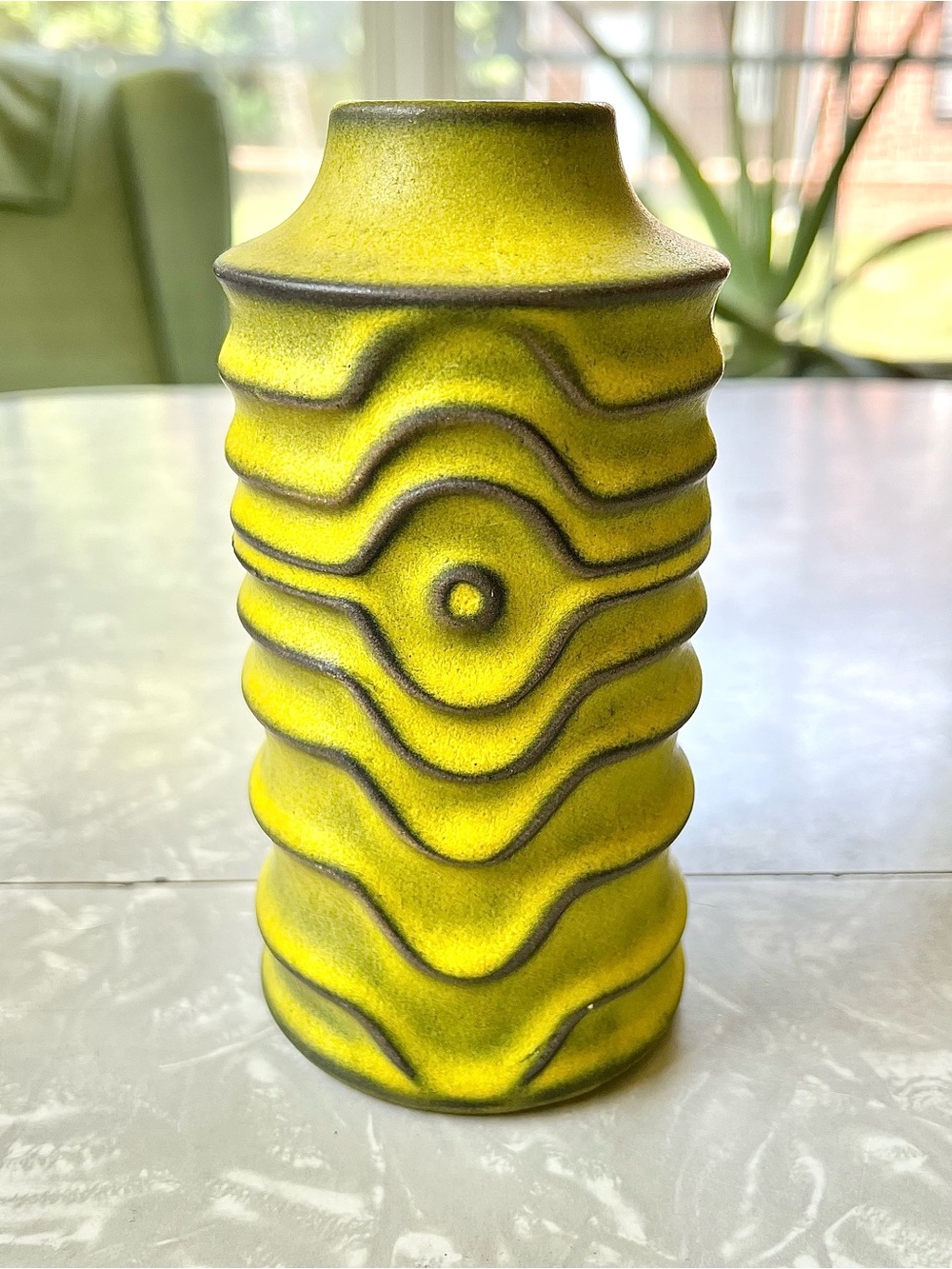 1960s Cari Zalloni for Steuler Keramik Op Art Vase